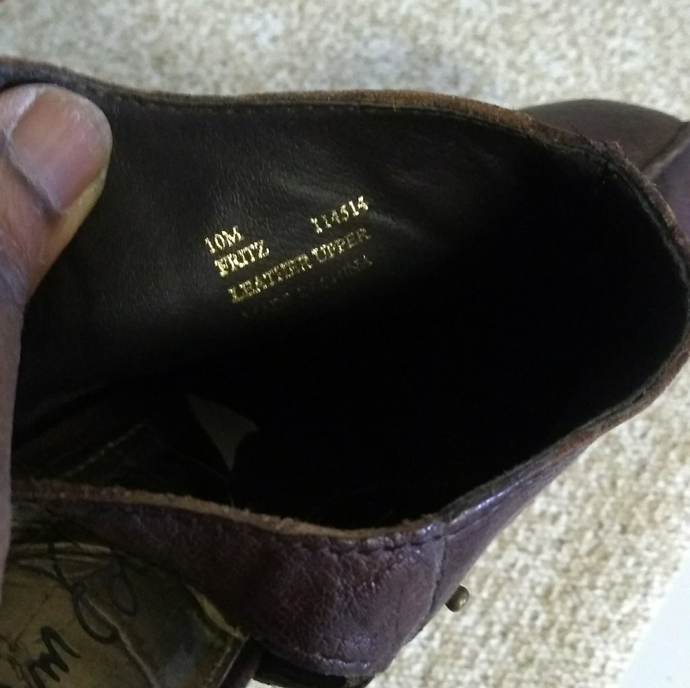 Sam Edelman Fritz Brown Leather Sling Back Shoes - Picture 6 of 7